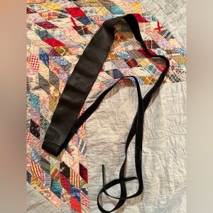 Ada Collection, Black Leather Wrap Belt